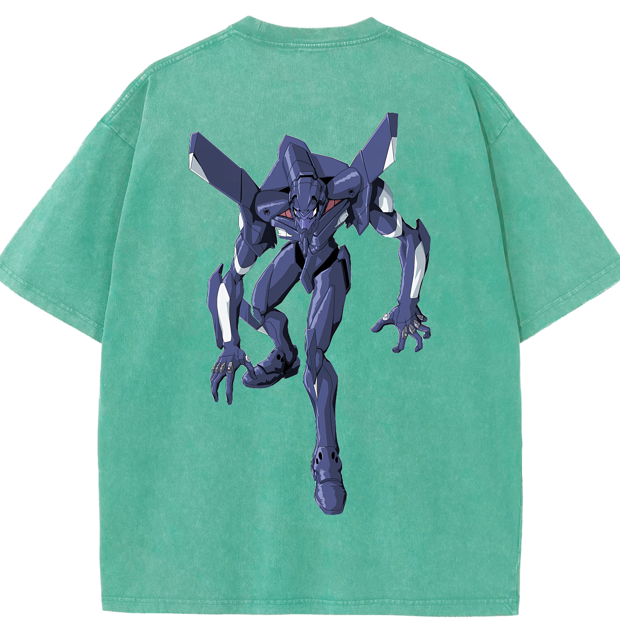 （画像用） EVA 新世紀エヴァンゲリオン 綿100% ヴィンテージ風 半袖Tシャツ（背面プリント）